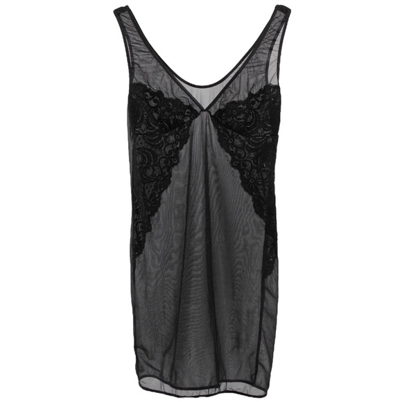 Natori Black Lace Goth Fairy Sheer Chemise Special Occasion Size S - Picture 2 of 9